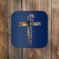 Easter Christian He Is Risen Sun Resurrection M.en Women K.ids Coaster thumb 0