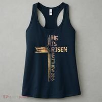 Easter Christian He Is Risen Sun Resurrection M.en Women K.ids Women's Tank Top thumb 3