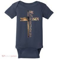 Easter Christian He Is Risen Sun Resurrection M.en Women K.ids Baby Bodysuit thumb 0