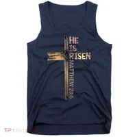 Easter Christian He Is Risen Sun Resurrection M.en Women K.ids Tank Top thumb 0