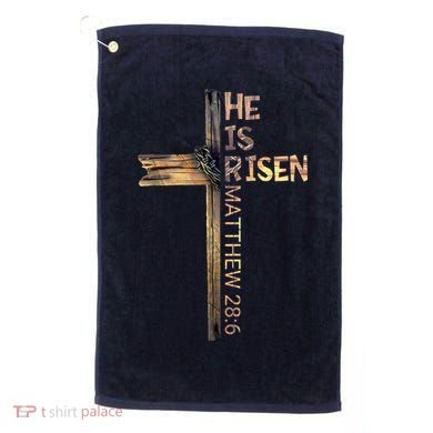 Easter Christian He Is Risen Sun Resurrection M.en Women K.ids Golf Towel