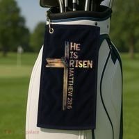 Easter Christian He Is Risen Sun Resurrection M.en Women K.ids Golf Towel thumb 2