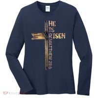 Easter Christian He Is Risen Sun Resurrection M.en Women K.ids Women's Long Sleeve Shirt thumb 0