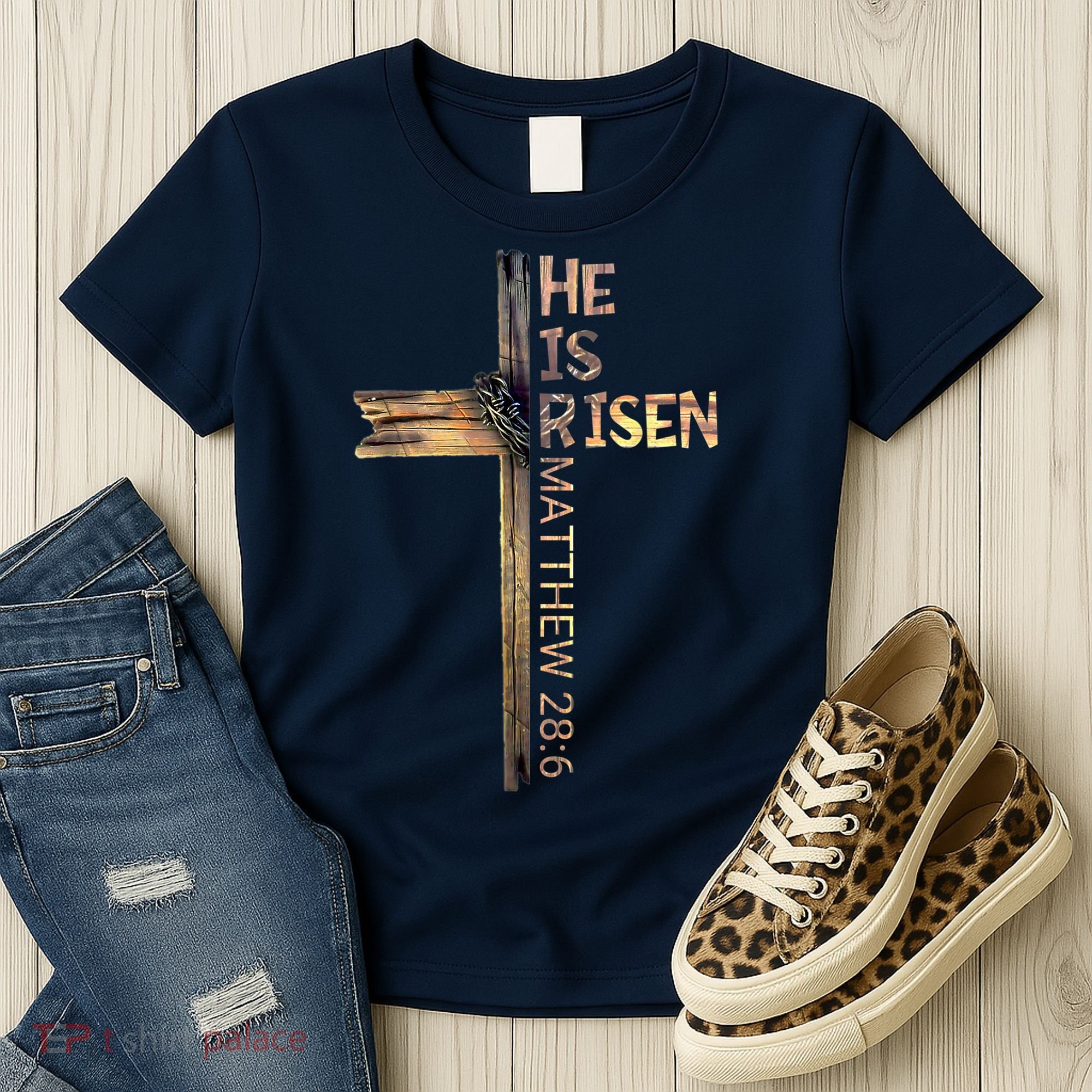 Easter Christian He Is Risen Sun Resurrection M.en Women K.ids Women's T-Shirt