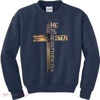 Easter Christian He Is Risen Sun Resurrection M.en Women K.ids Kids Sweatshirt thumb 0