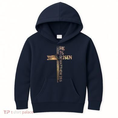 Easter Christian He Is Risen Sun Resurrection M.en Women K.ids Kids Hoodie