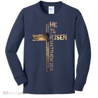 Easter Christian He Is Risen Sun Resurrection M.en Women K.ids Kids Long Sleeve Shirt thumb 0