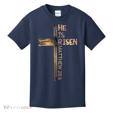 Easter Christian He Is Risen Sun Resurrection M.en Women K.ids Kids T-Shirt