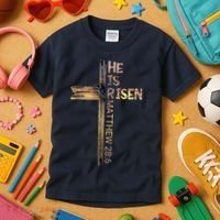 Easter Christian He Is Risen Sun Resurrection M.en Women K.ids Kids T-Shirt thumb 3