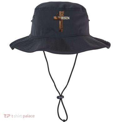 Easter Cross He Is Risen Jesus Christian Bucket Hat