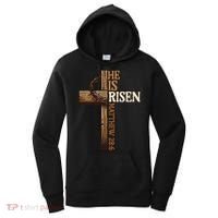 Easter Cross He Is Risen Jesus Christian Women's Hoodie thumb 0