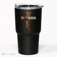 Easter Cross He Is Risen Jesus Christian Tumbler thumb 0