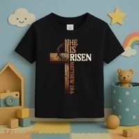 Easter Cross He Is Risen Jesus Christian Toddler T-Shirt thumb 3