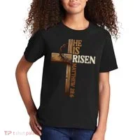 Easter Cross He Is Risen Jesus Christian Kids T-Shirt thumb 2