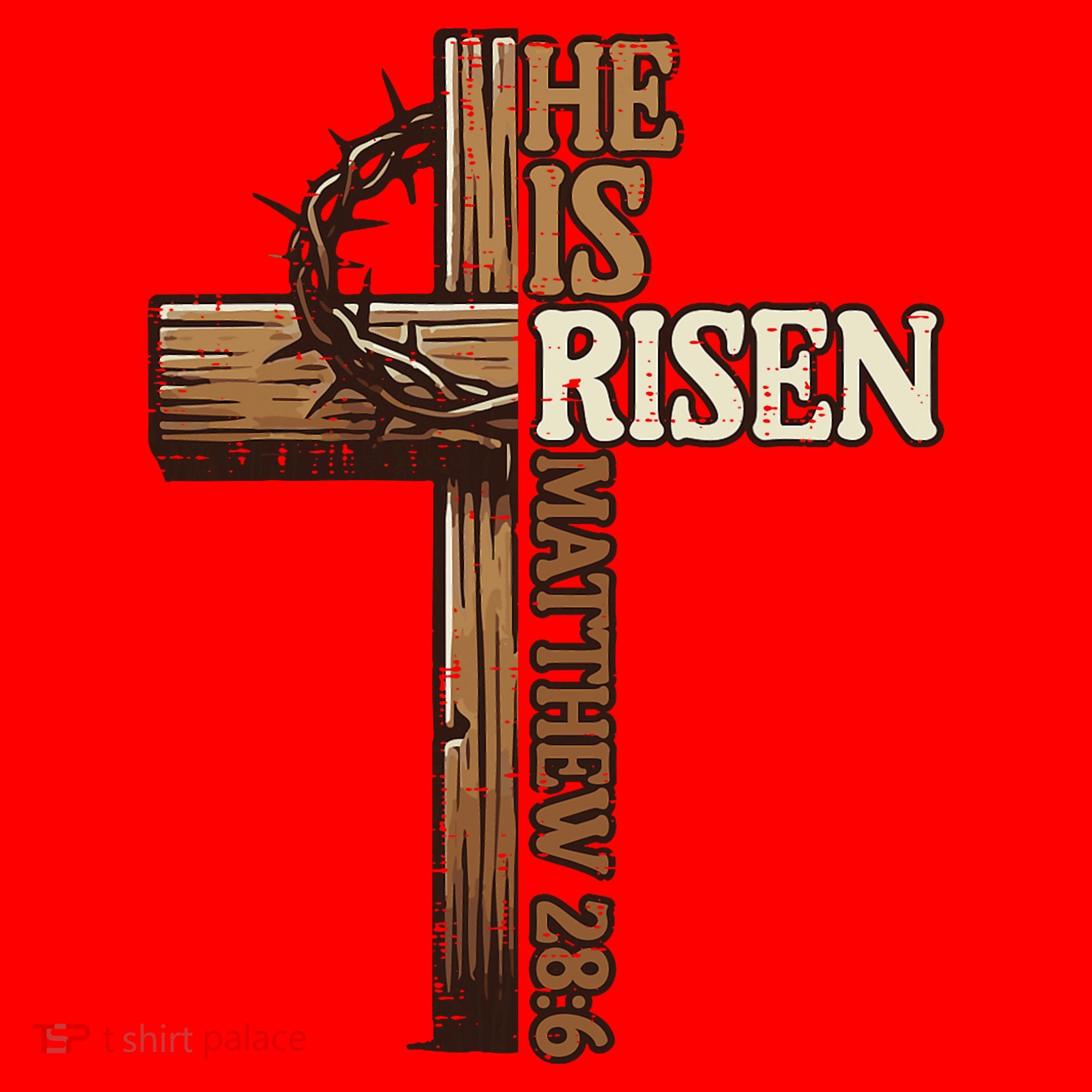 Easter Cross He Is Risen Jesus Christian Santa Hat