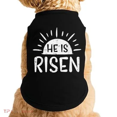 Easter Christian He Is Risen Sun Resurrection Doggie Tank