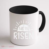 Easter Christian He Is Risen Sun Resurrection Coffee Mug thumb 1