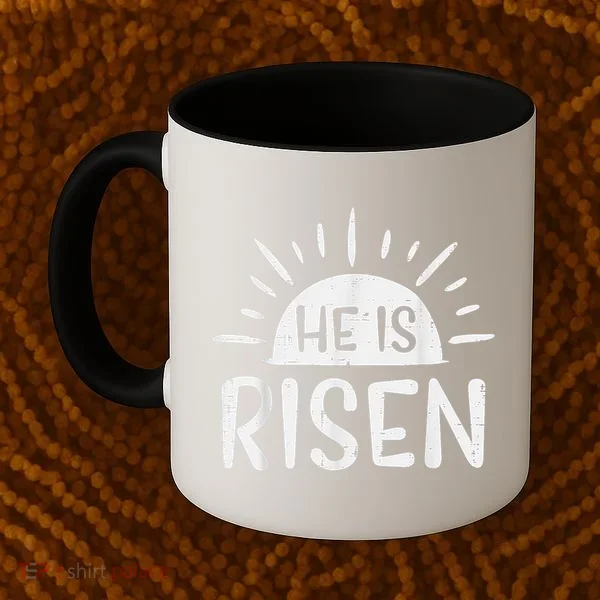 Easter Christian He Is Risen Sun Resurrection Coffee Mug