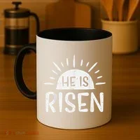 Easter Christian He Is Risen Sun Resurrection Coffee Mug thumb 4