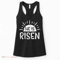 Easter Christian He Is Risen Sun Resurrection Women's Tank Top thumb 0