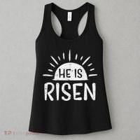 Easter Christian He Is Risen Sun Resurrection Women's Tank Top thumb 3