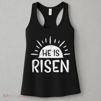 Easter Christian He Is Risen Sun Resurrection Women's Tank Top thumb 3
