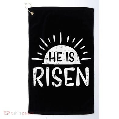 Easter Christian He Is Risen Sun Resurrection Golf Towel