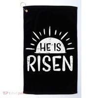 Easter Christian He Is Risen Sun Resurrection Golf Towel thumb 0