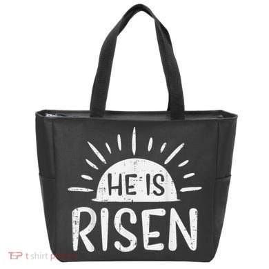 Easter Christian He Is Risen Sun Resurrection Tote Bag
