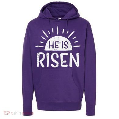 Easter Christian He Is Risen Sun Resurrection Hoodie