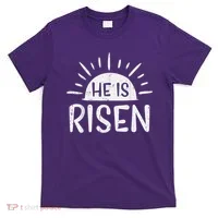 Easter Christian He Is Risen Sun Resurrection T-Shirt thumb 0