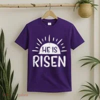 Easter Christian He Is Risen Sun Resurrection T-Shirt thumb 2