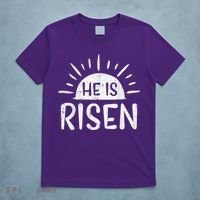 Easter Christian He Is Risen Sun Resurrection T-Shirt thumb 5