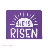 Easter Christian He Is Risen Sun Resurrection Mousepad thumb 0
