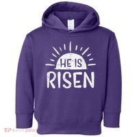 Easter Christian He Is Risen Sun Resurrection Toddler Hoodie thumb 0