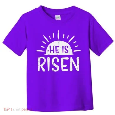 Easter Christian He Is Risen Sun Resurrection Toddler T-Shirt