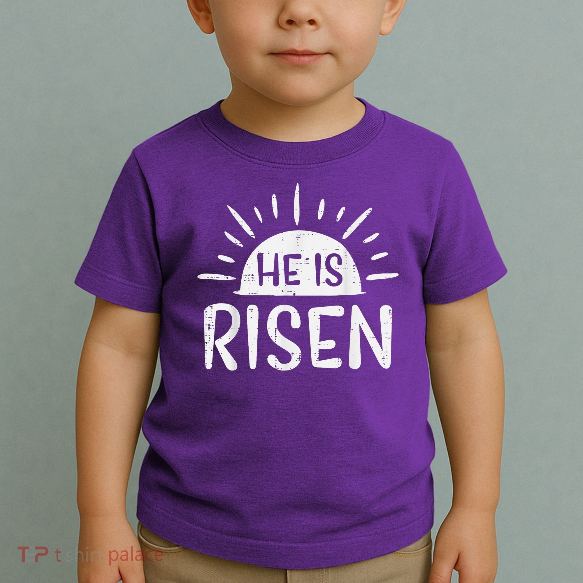 Easter Christian He Is Risen Sun Resurrection Toddler T-Shirt