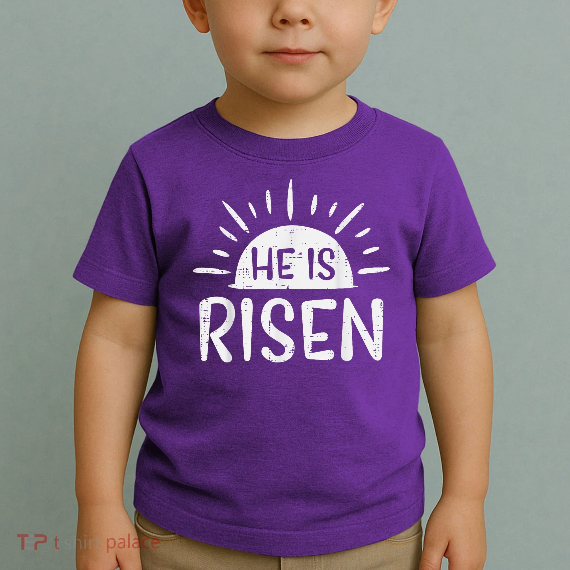 Easter Christian He Is Risen Sun Resurrection Toddler T-Shirt