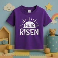 Easter Christian He Is Risen Sun Resurrection Toddler T-Shirt thumb 3