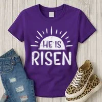 Easter Christian He Is Risen Sun Resurrection Women's T-Shirt thumb 3