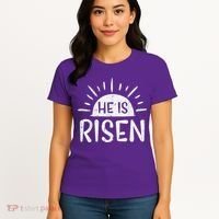 Easter Christian He Is Risen Sun Resurrection Women's T-Shirt thumb 4