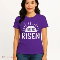 Easter Christian He Is Risen Sun Resurrection Women's T-Shirt thumb 4