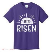 Easter Christian He Is Risen Sun Resurrection Kids T-Shirt thumb 0