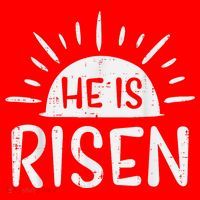 Easter Christian He Is Risen Sun Resurrection Santa Hat thumb 1