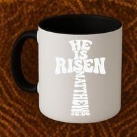 Easter Cross He Is Risen Jesus Christian Coffee Mug thumb 2