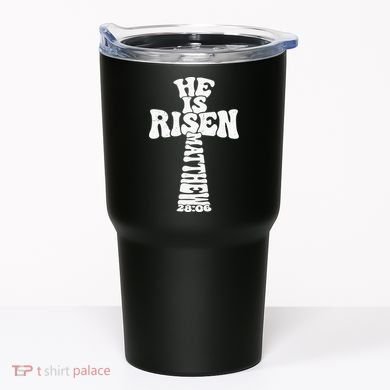 Easter Cross He Is Risen Jesus Christian Tumbler
