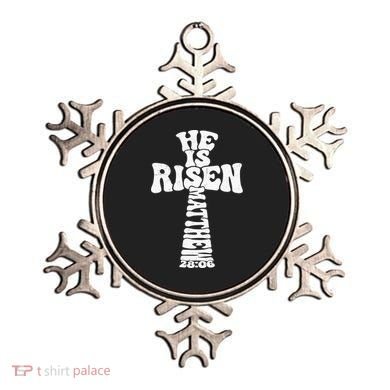 Easter Cross He Is Risen Jesus Christian Ornament