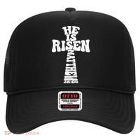 Easter Cross He Is Risen Jesus Christian Hat thumb 0