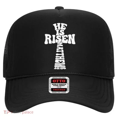 Easter Cross He Is Risen Jesus Christian Hat