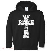 Easter Cross He Is Risen Jesus Christian Toddler Hoodie thumb 0